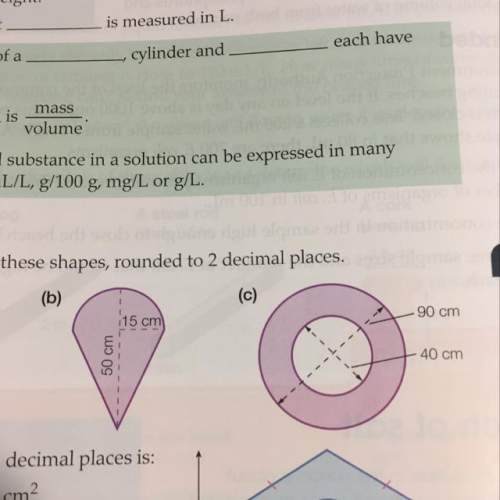 Find the area for these 2 shapes (b&amp; c)