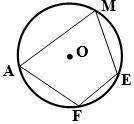 Given: circle k(o), mam=125°, mef=31°, m∠maf=75° find: m∠ame pls sqdancefan - f