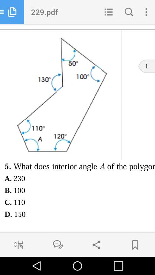 What does interior angle a of the polygon in the figure equal? a. 230b. 100c. 110&lt;