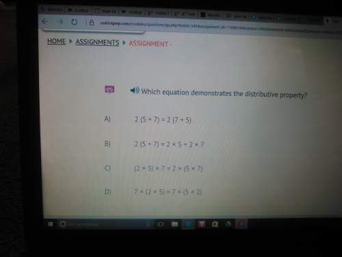 Which equation demonstrates the distributive property?