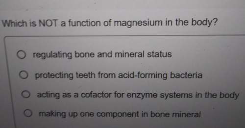Which is not a function of magnesium in the body