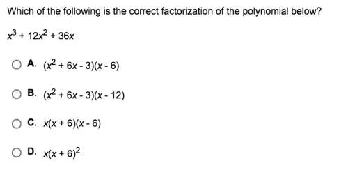 Which of the following is the correct factorization of the polynomial below?  x3 + 12x2