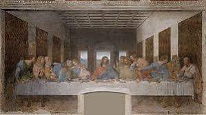 discuss how leonardo da vinci uses space and perspective in his painting the last supper. you