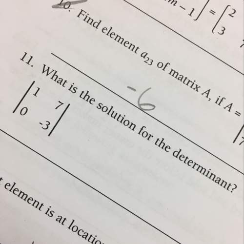 What is the solution for the determinant?