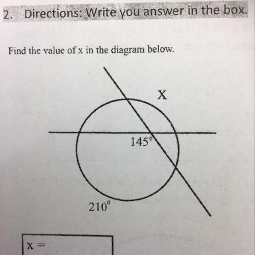 Find the value of x in the diagram below