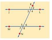Use the figure to answer questions 4-5. assume that lines jl and mp are parallel.&lt;