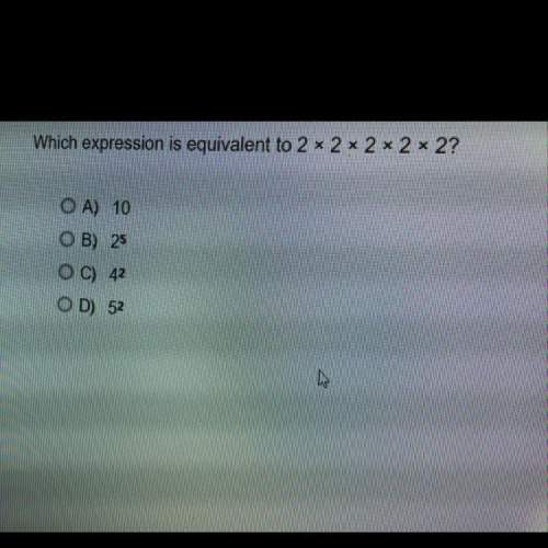 What expression is equivalent to 2x2x2x2x2