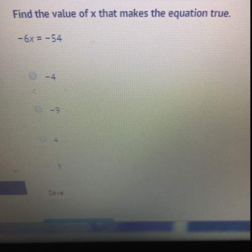 Find the value of x that makes the equation true
