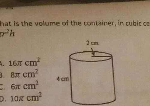 What is the volume of the container in cubic centimeters