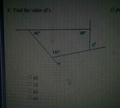 Find the value of x. can someone explain how to find the answer? i'm so confused at the point