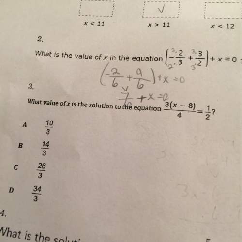 What is the value of x on number 3?