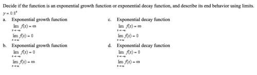 Decide if the function is an exponential growth function or exponential decay function, and describe
