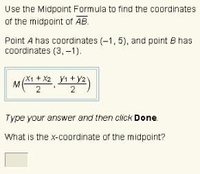 What is the x-coordinate of the midpoint?