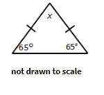 Find the measure of x in the triangle. show all your work
