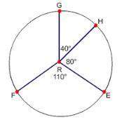 Ineed to find the arc of gfe, next, i need to find the circumference and area with a radius of 5 mm.