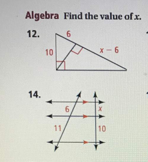 Will someone find the value of x for these questions