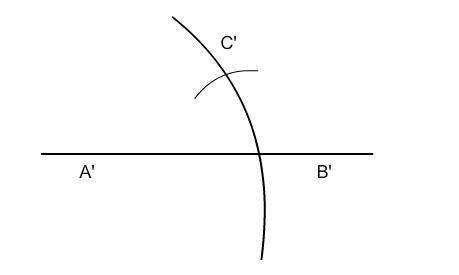 This figure represents a step in a compass-and-straightedge construction. identify the construction.