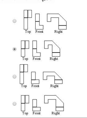 Match the isometric drawing below with the correct orthographic? is the answer i selected correct?&lt;