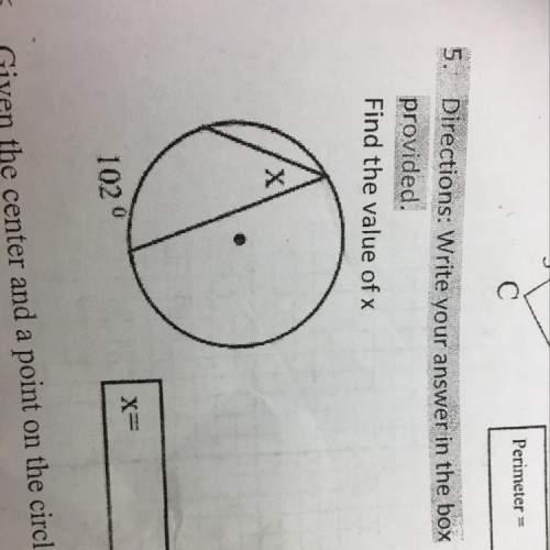 Find the value of x  in this problem