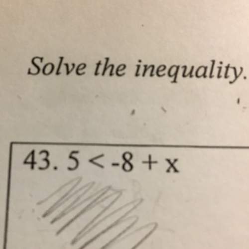 What is 5 &lt; -8 + x as an inequality?