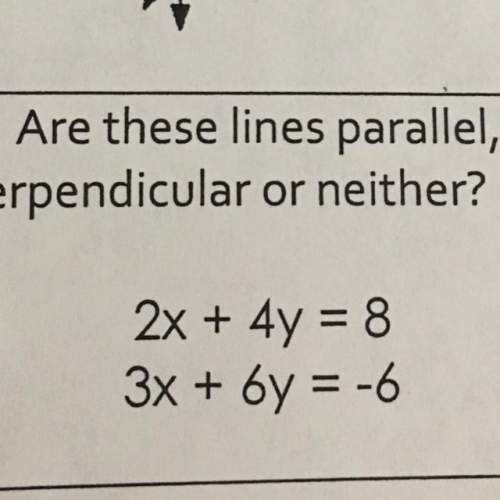 Are these lines parallel or perpendicular or