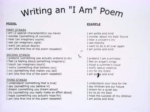 Write an i am poem for rosa parks. (there is an example/template)