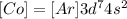 [Co]=[Ar]3d^74s^2