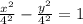 \frac{ {x}^{2} }{ {4}^{2} }  -  \frac{ {y}^{2} }{ {4}^{2} }  = 1