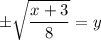 \pm \sqrt{\dfrac{x+3}{8}}=y