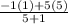 \frac{-1(1)+5(5)}{5+1}