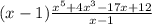 (x-1)\frac{x^{5} + 4x^{3} - 17x + 12}{x-1}