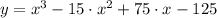 y=x^3-15\cdot x^2+75\cdot x-125