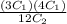 \frac{ (3C_1)(4C_1)}{12C_2} &#10;