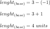 lenght_{(base)}=3-(-1)\\\\lenght_{(base)}=3+1\\\\lenght_{(base)}=4\ units