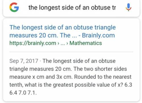 Which set of numbers can represent the side lengths, in centimeters, of an obtuse triangle