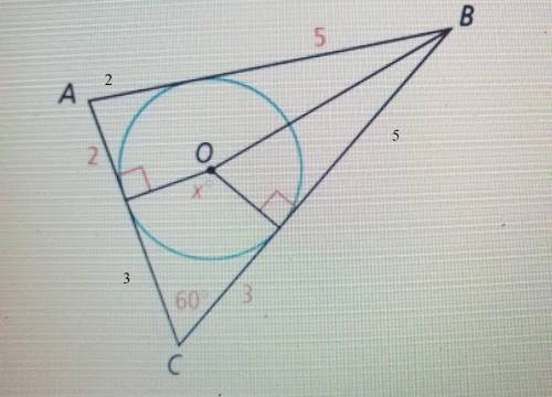 6. what is the parimeter of triangle abc8. what is the value of x