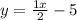 y = \frac{1x}{2}-5