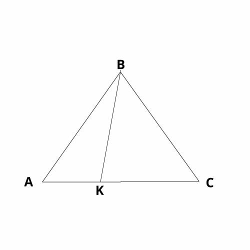 Suppose bk is an angle bisector of △abc. find ab if bc=5, and ak=2.625, and kc=4.375.