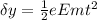 \delta y = \frac{1}{2}{eE}{m}t^2