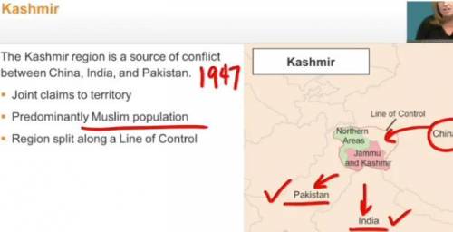 Marking brainliest!  the kashmir region is an area of conflict because of minority ethnic groups’ wi