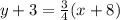 y+3=\frac{3}{4}(x+8)