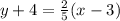 y+4=\frac{2}{5}(x-3)