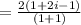 =\frac{2(1+2i-1)}{(1+1)}