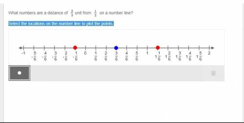 Will mark brainliest! what numbers are a distance of 2/3 unit from 1/2 on a number line? select the