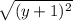 \sqrt{(y+1)^{2}