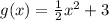 g(x) = \frac{1}{2} x^{2} + 3