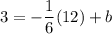 3=-\dfrac{1}{6}(12)+b