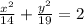 \frac{x^2}{14} + \frac{y^2}{19} =2