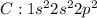 C:1s^22s^22p^2