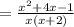 =\frac{x^2+4x-1}{x\left(x+2\right)}